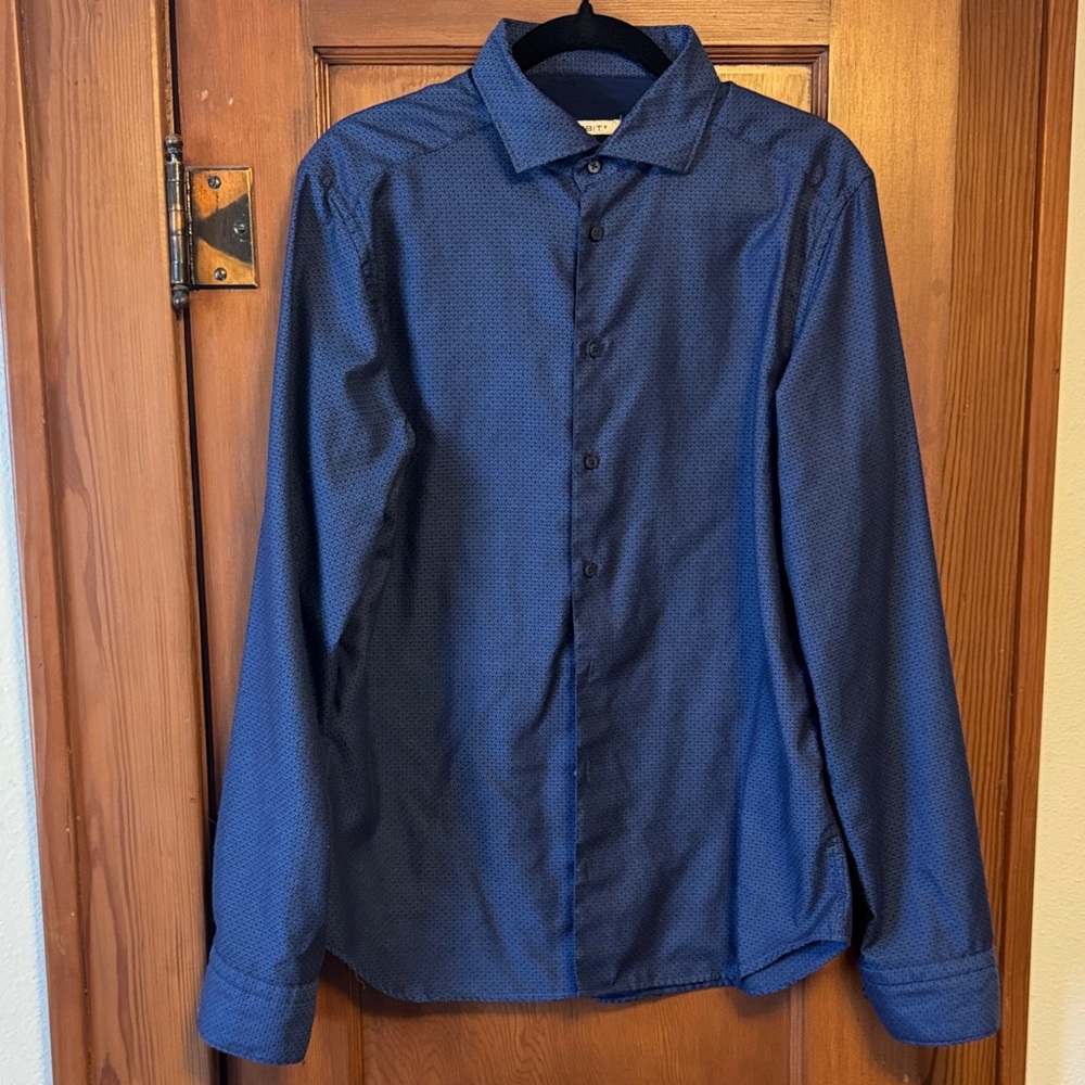 Exibit Navy Dress Button-Down Shirt